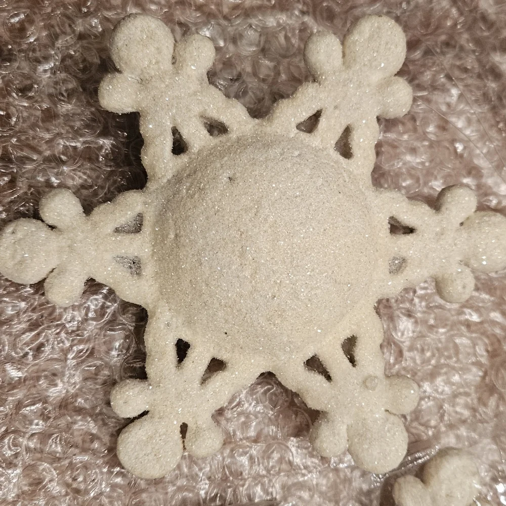 NEW SNOWMAN SNOWFLAKE Ornaments - Set of 8! 6